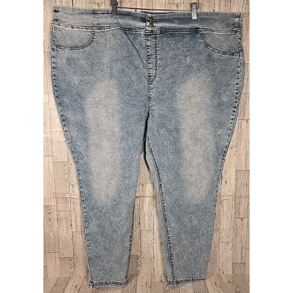 Terra & Sky Jeggings 4X (28-30) Skinny High Rise Light Wash NEW